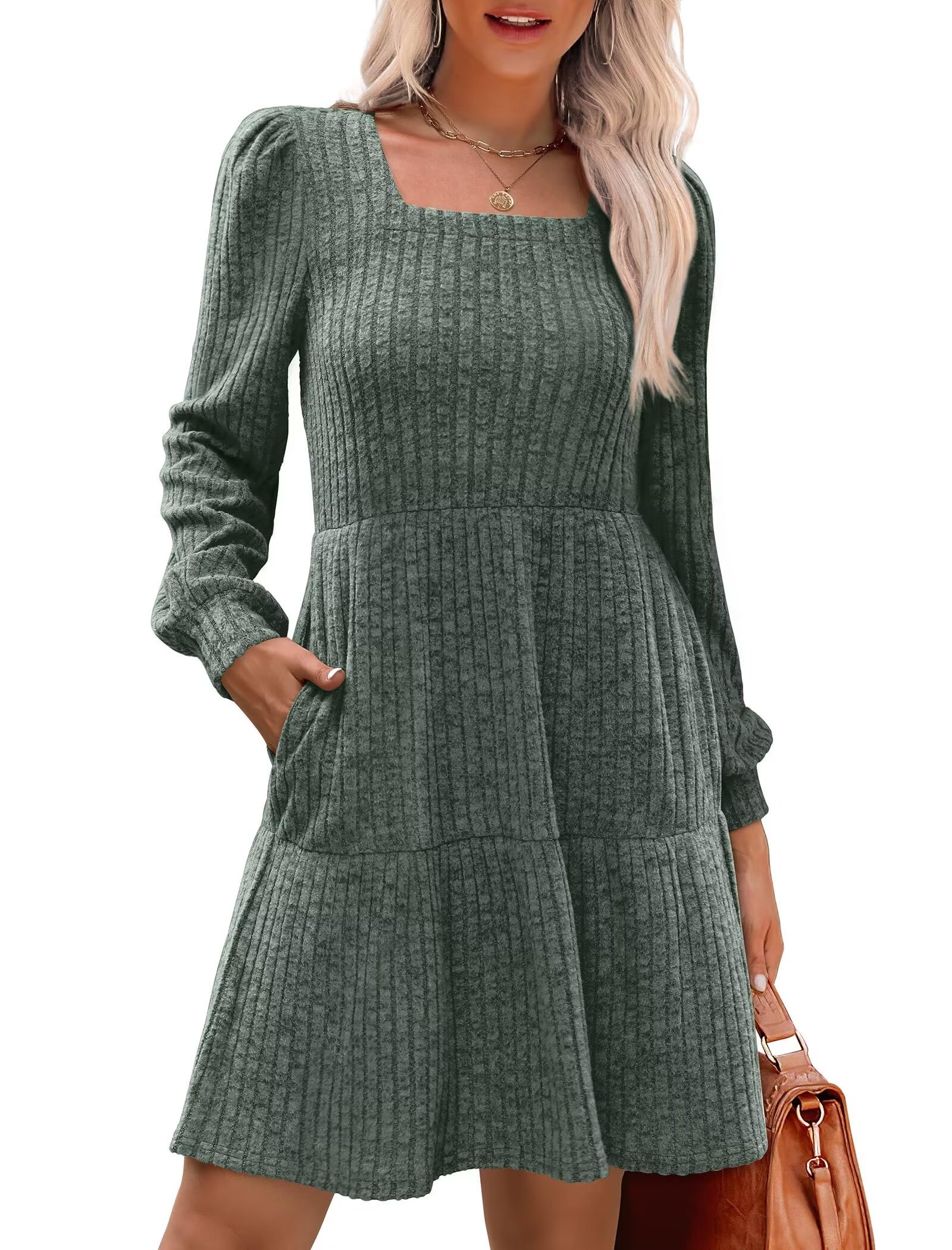 SAMPEEL Babydoll Sweater Dress