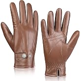 MAGILINK Genuine Sheepskin Leather Winter Warm Thinsulate Touchscreen Driving Motorcycle Gloves