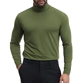 COOFANDY Mens Turtleneck Shirts Slim Fit Shirt Tops Lightweight Pullover Basic Sweater Casual Long Sleeve Shirt