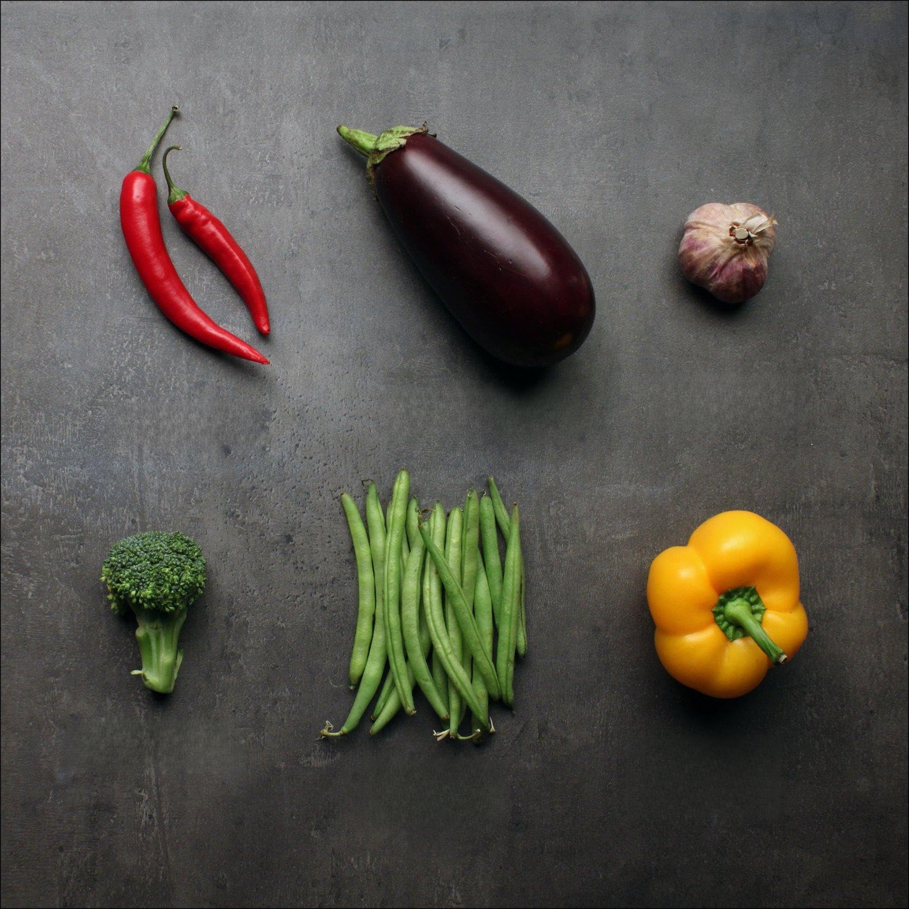 PRO ART PICTURES Palette GLA1374D Vegetable Mix Multi-Coloured Glass Art 20 x 20 x 1/2 "