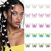 YISSION 20 Pcs Mini Butterfly Hair Clips Cute Hair Pins Small Butterfly Clips Wedding Hair Barrettes Bridal Hair Accessories for Girls Women (5 Colors)