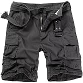 TRGPSG Men's Cargo Shorts Cotton Camo Work Shorts | 9-Pocket Relaxed Fit Shorts for Outdoor and Casual Wear
