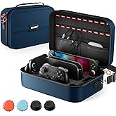 COOWPS Switch 2 Carrying Case 2025, with 4Pcs Thumb Grips, 20 Game Card Slots, Portable Travel Hard Full Protection All In One Storage Case for Nintendo Switch 2 Console Pro Controller Accessories