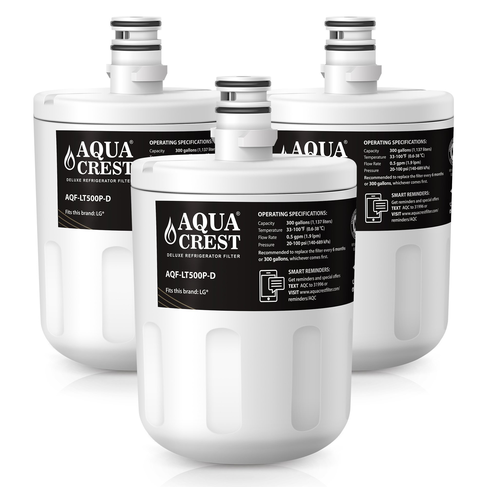 AQUACREST LT500P NSF 401,5342 Replacement Refrigerator Water Filter