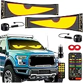 Devil Eyes Light 2PC for Windshield-23.42x4.72IN HCYHNB Programmable LED Eyes [Advanced Chip, 100% Synced Dual Screen] 5V USB Powered, App/Remote Control, Windshield Eyes Animated for Cars/Trucks/SUVs
