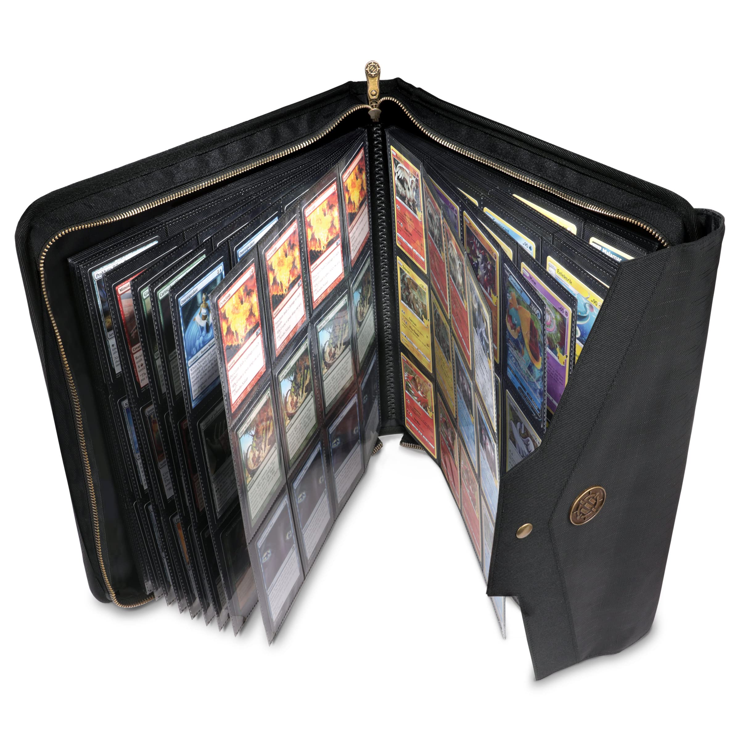 ENHANCE Trading Card Binder Album - 12 Pocket TCG Binder for 624 Cards - Side Loading Card Binder with Accessory Pocket, Premium Protective Exterior, Compatible with Pokemon, MTG, YuGiOh, Sports Cards