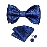 DiBanGu Silk Bow Ties for Men Striped Solid Paisley