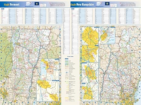 Amazon ニューハンプシャー バーモント州の壁地図 25 X 18 5インチ