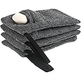 4Pack Exfoliating Soap Pouch Nylon Soap Saver Bag Mesh Soap Bag Body Scrubber Rough Sponge Exfoliator for Bath Shower Women Men