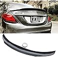 NINTE Spoiler for 2015-2020 Benz W205 Sedan C-Class & AMG C43 C63 C450, PSM Style ABS Carbon Fiber Rear Trunk Wing