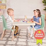 B. toys Table & Chair Set for Toddlers - 1 Table & 2 Mint Chairs view 3