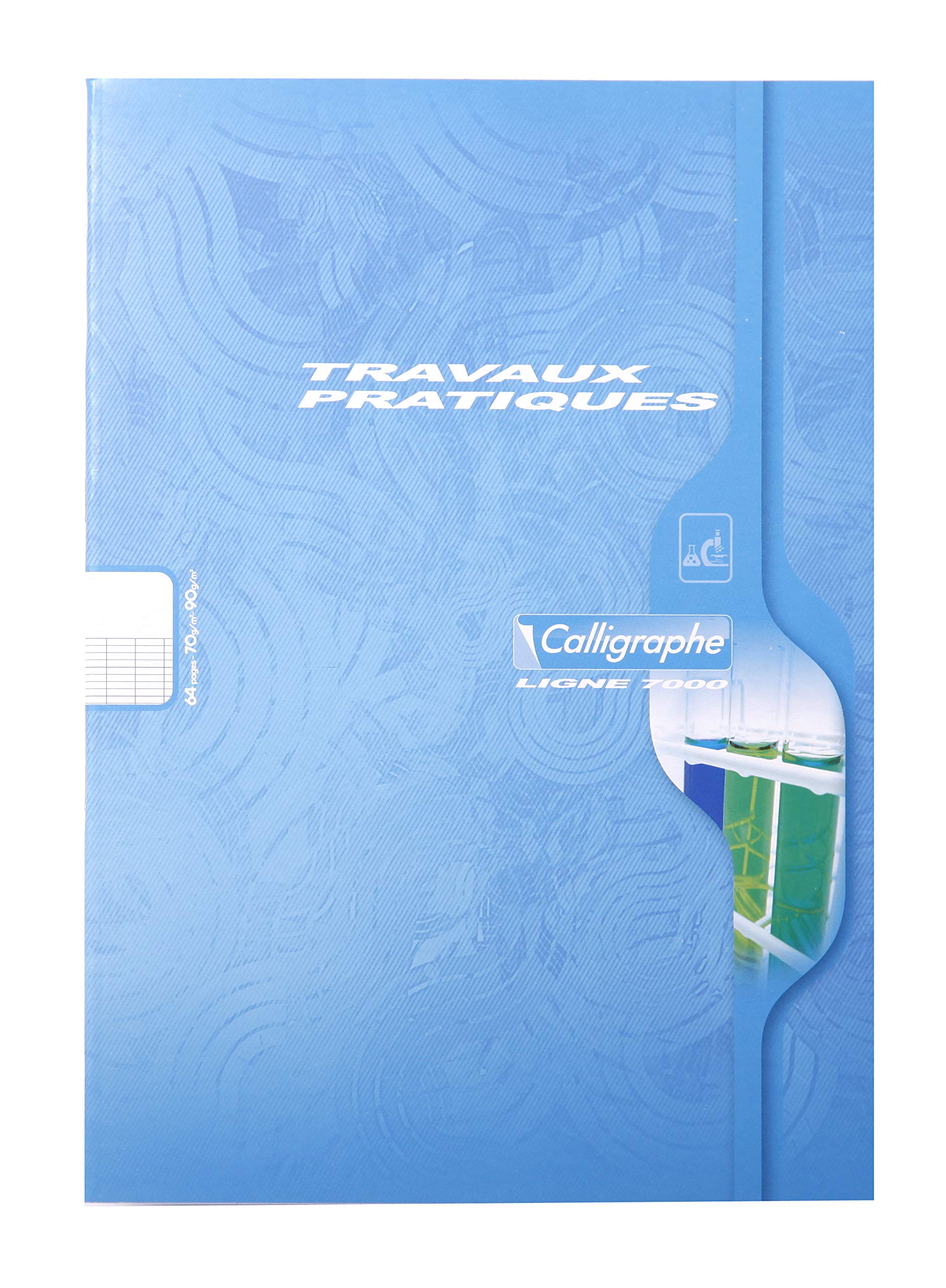 Calligraphe 48C Set of 15 Exercise Books (Clairefontaine) A4 21x29.7cm - 64 Seyes Ruled Pages 70g and Plain 90g - Recycled Card Cover Varnished Random Colours