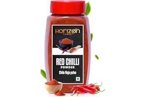 Horizon Foods Premium Red Chili Powder - 200g Indian Spice Blend for Tikka Masala Sauce, Mexican Oregano & Mixed Vegetables. Perfect Seasoning with Guajillo Chiles & Ancho Chili Flakes in Your Indian Spice Box.