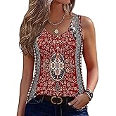 Zeagoo Tank Top for Women 2026 Summer Loose Fit Sleeveless Pleated Flowy Floral Tunic Dressy Blouse