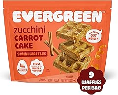 Evergreen Zucchini and Carrot Cake Waffles, 100% Whole Grain, 1 Full Combined Serving of Fruits & Veggies, Supports Gut Healt