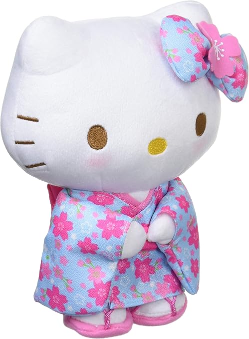 Amazon サンリオ ハローキティ 桜着物シリーズ 水色 ぬいぐるみ Sサイズ ぬいぐるみ おもちゃ