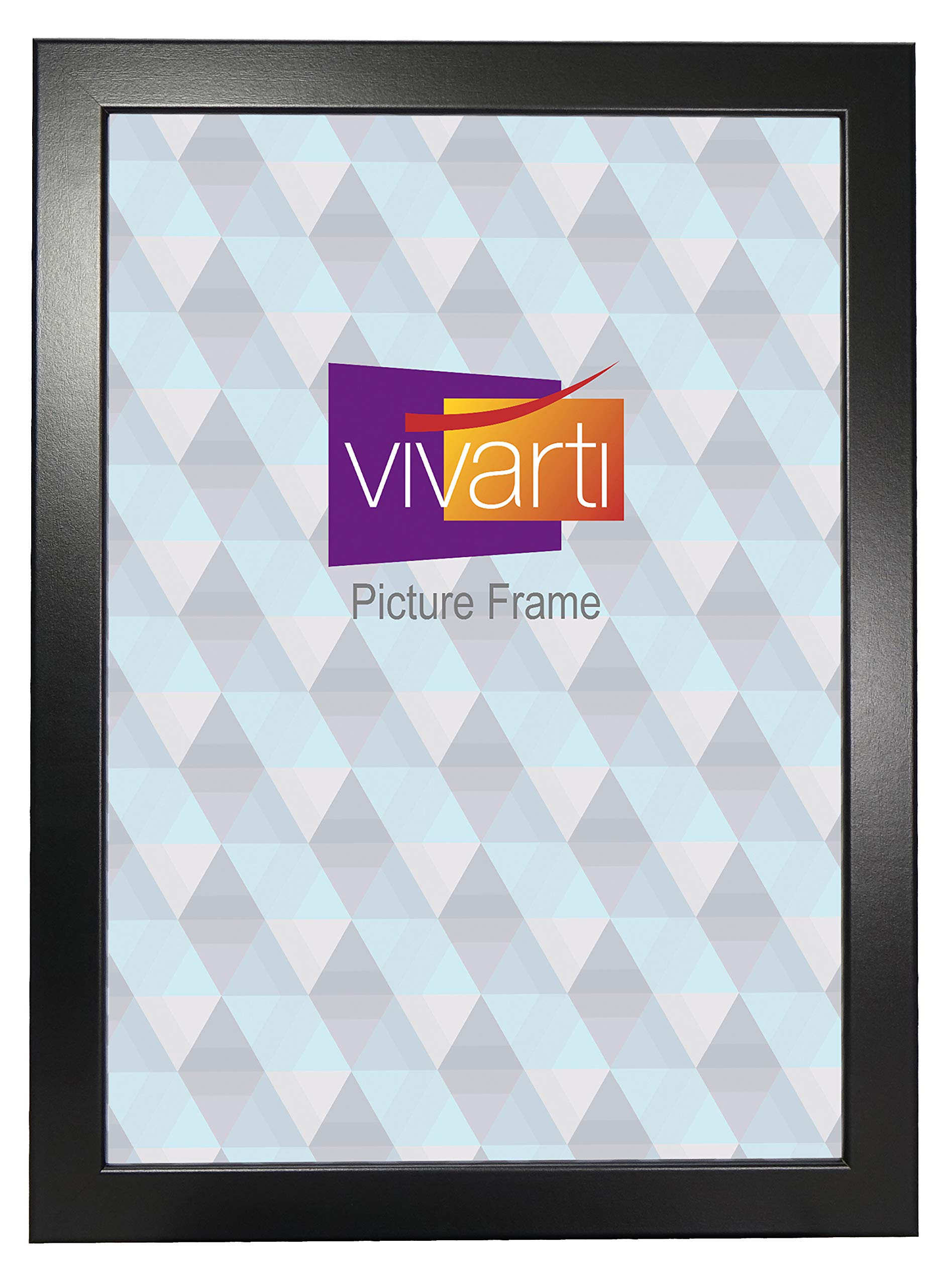 Vivarti Matt Black Picture Frame (A3 Size, 29.7 x 42 cm) Portrait or Landscape Photo Frame with Clear Styrene Sheet & Wall Mounted Hook for Pictures, Posters, Decor, Certificate Frame