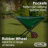 Oypla Lightweight Folding Garden Wheelbarrow 20kg Capacity Steel Frame view 4
