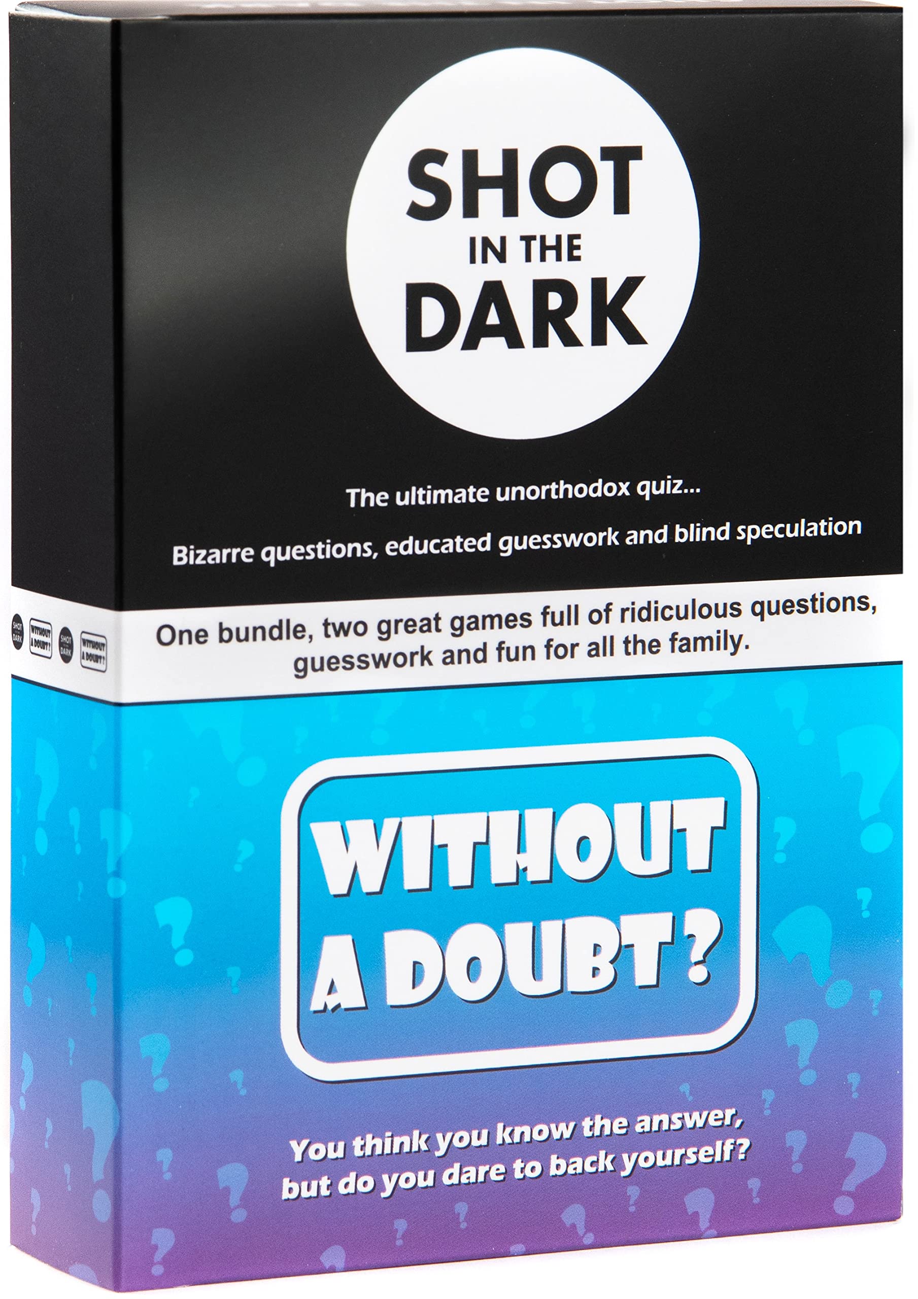 Shot in the Dark & Without a Doubt Quiz Game Combo Pack | 2-game value pack | Card game for 2+ players ages 12 — image 1