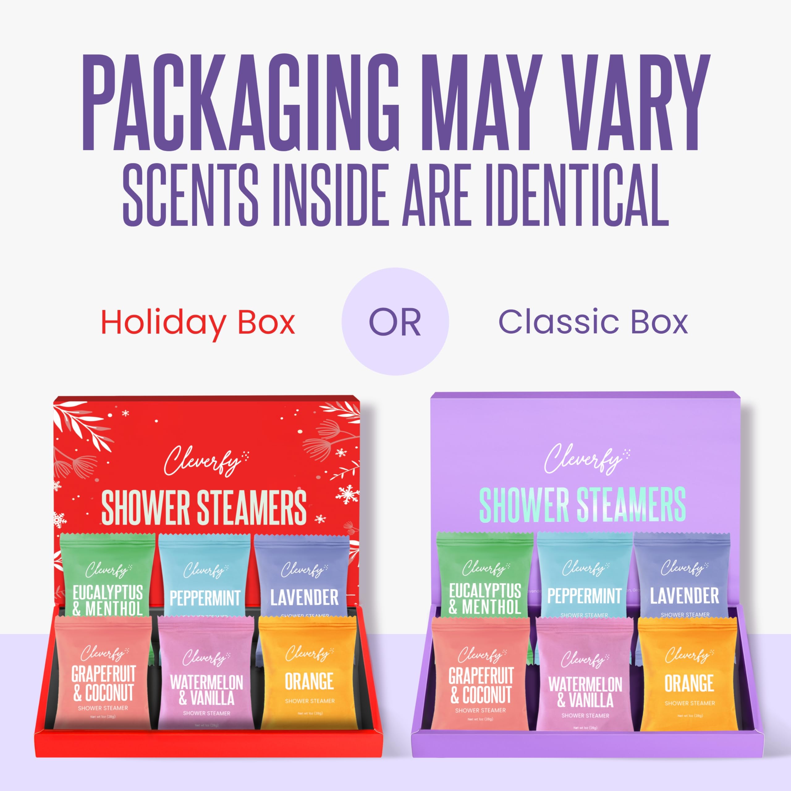 Cleverfy Shower Steamers Aromatherapy – Stocking Stuffers for Teen Girls, Women and Wife – Christmas Gifts for Teens and Women – White Elephant Gifts for Adults – 6 Tablets