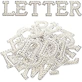 26Pcs Pearl Letter Stickers, Self Adhesive A-Z Pearls Rhinestone Alphabet Patches for Clothes Fabric Backpack Hats Shoes(White)