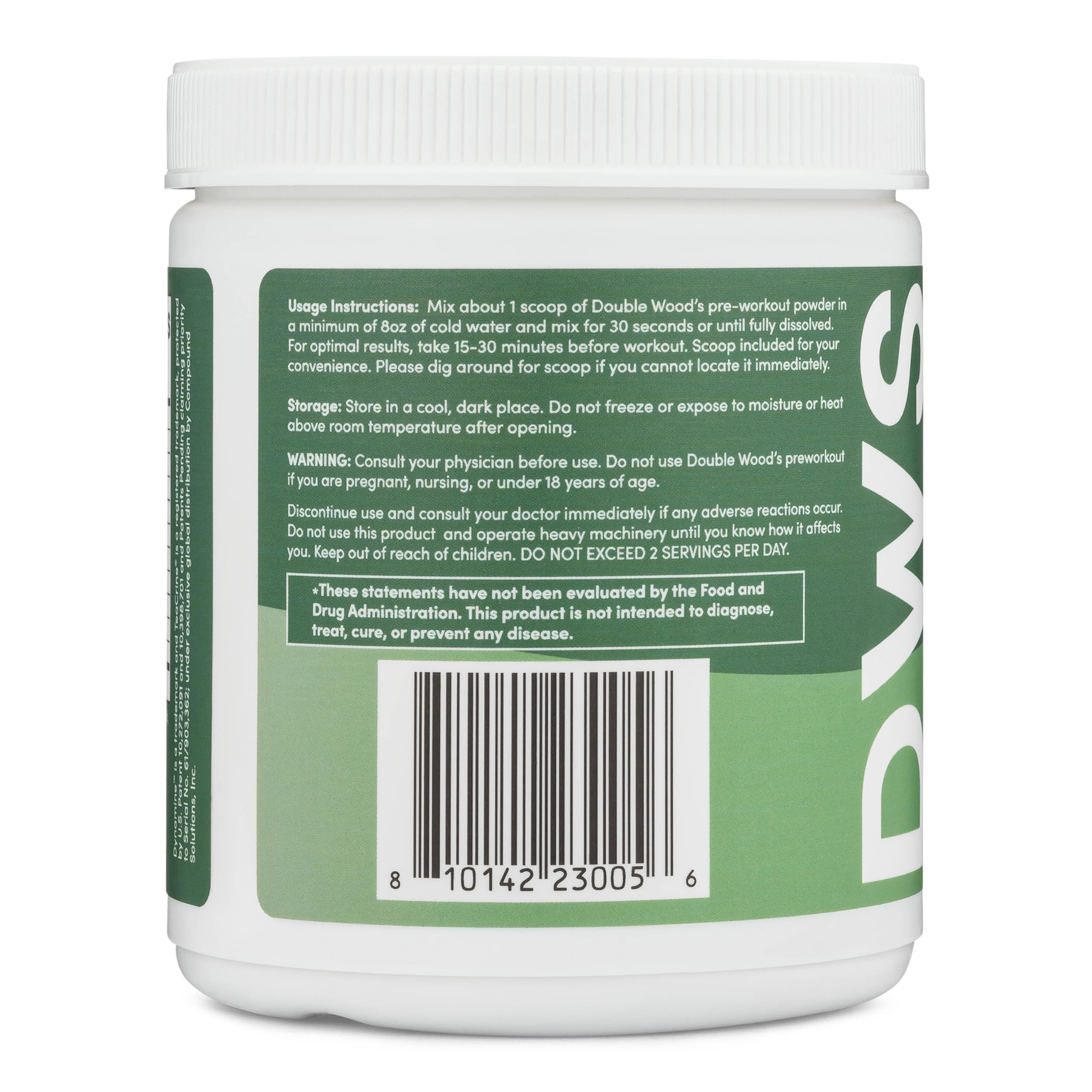 Pre Workout Powder for Men & Women (30 Servings of Caffeine, Beta Alanine, L-Citrulline, Dynamine, L-Theanine, Taurine, Theacrine, & More) Preworkout Powder with Scoop by Double Wood (Fruit Punch)