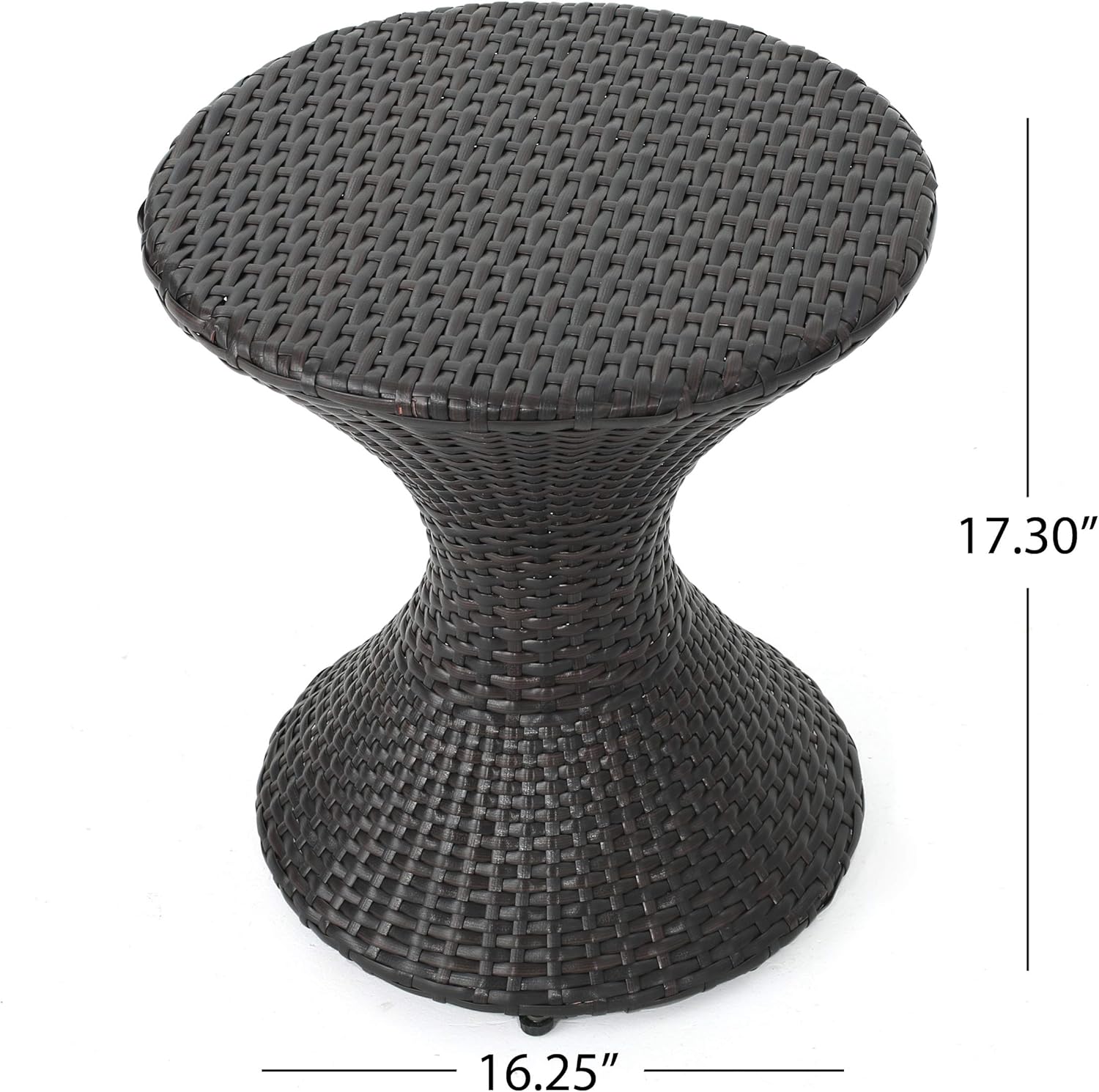 Christopher Knight Home Franklin Outdoor Wicker Hourglass Side Table, Multibrown : Garden & Outdoor