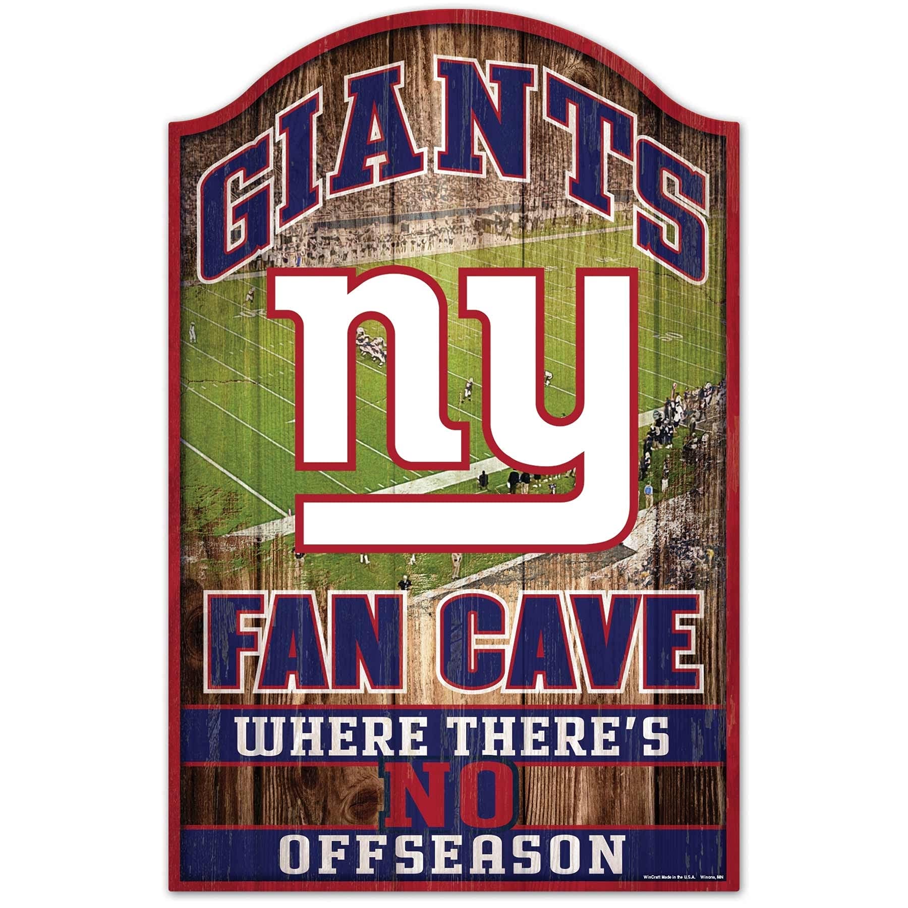New York Giants Wood Sign - 11 inchesx17 inches Fan Cave Design