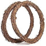 Sntieecr 2 PCS 14 Inch Large Natural Grapevine Wreathes Vine Branch Wreath Christmas Rattan Wreath Garland Decoration for DIY