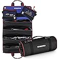 WORKPRO Roll Up Tool Bag, Tool Roll Up Bag with Detachable Tool Pouches, Heavy Duty Tool Bag Organizer with 6 Pockets, Tool O