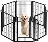 Yaheetech Lightweight Dog Playpen 8 Panels 100cm Fence Portable RV Camping