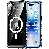 Oterkin Waterproof Case for iPhone 17 Case Compatible with MagSafe, Full Body Rugged iPhone 17 Phone Case with Built-in HD Screen & Lens Protector [15FT Military] iPhone 17 6.3'' 2025 Case (Blue)