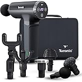 Turonic Professional Handheld Massage Gun - Deep Tissue Percussion Massager, 20 Speeds, 7 Heads, Quiet, Powerful, Portable, Cordless, Great for Athletes, Personal Use, Shoulder, Foot, Back Body, GM5