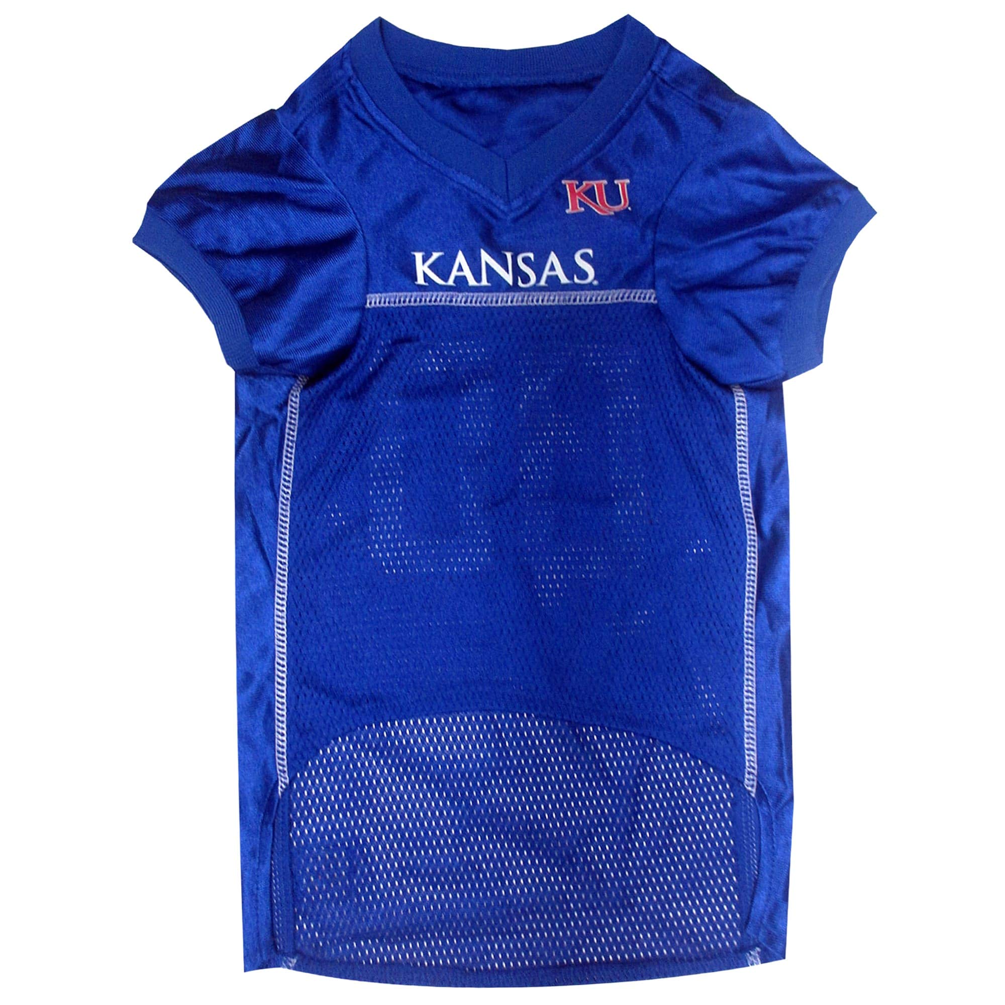 Pets First NCAA College Kansas Jayhawks Mesh Jersey for DOGS & CATS, X-Small.Licensed Dog Jersey with your Favorite Football/Basketball College Team