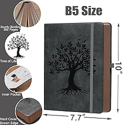 Thick Lined Journal Notebook with Pen, 360 Pages