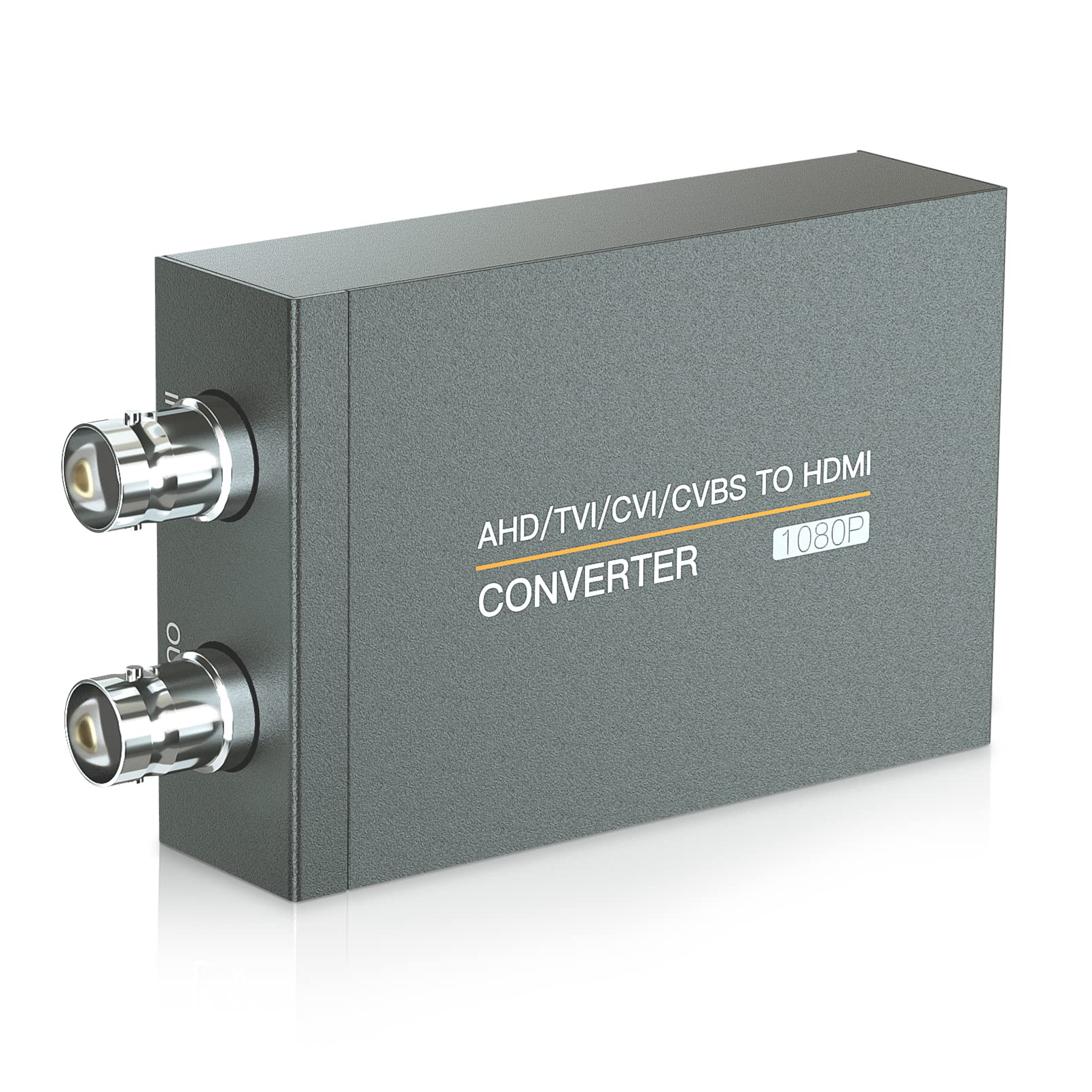 TVI/CVI/AHD to HDMI Converter, Full HD 4K 720P/ 1080P/ 3MP/ 4MP/ 5MP/ 8MP AHD/ TVI/ CVI Signal to HDMI Video Adapter, BNC(TVI/ CVI/ AHD/ CVBS) Video Signal to Display on Monitor/ HDTV with HDMI Input