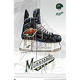 Trends International NHL Minnesota Wild - Drip Skate 21 Wall Poster, 22.375" x 34", Premium Unframed Version