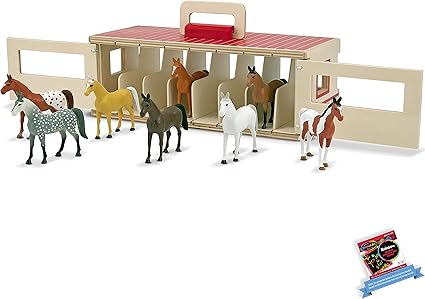 horse and stable toy set