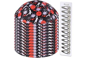 ZION JUDAICA LTD Zion Judaica Sports Kippah Adults & Boys Ballgame Pattern Kippot 6" Skullcap Yamaka for Bar/Bat Mitzvah Chuppah Wedding