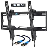 Mounting Dream MD2268-MK TV Wall Mount Tilting Bracket for Most 26-55 Inch LED, LCD and Plasma TVs up to VESA 400 x 400mm and 100 LBS Loading Capacity, 6 FT HDMI Cable and Torpedo Level