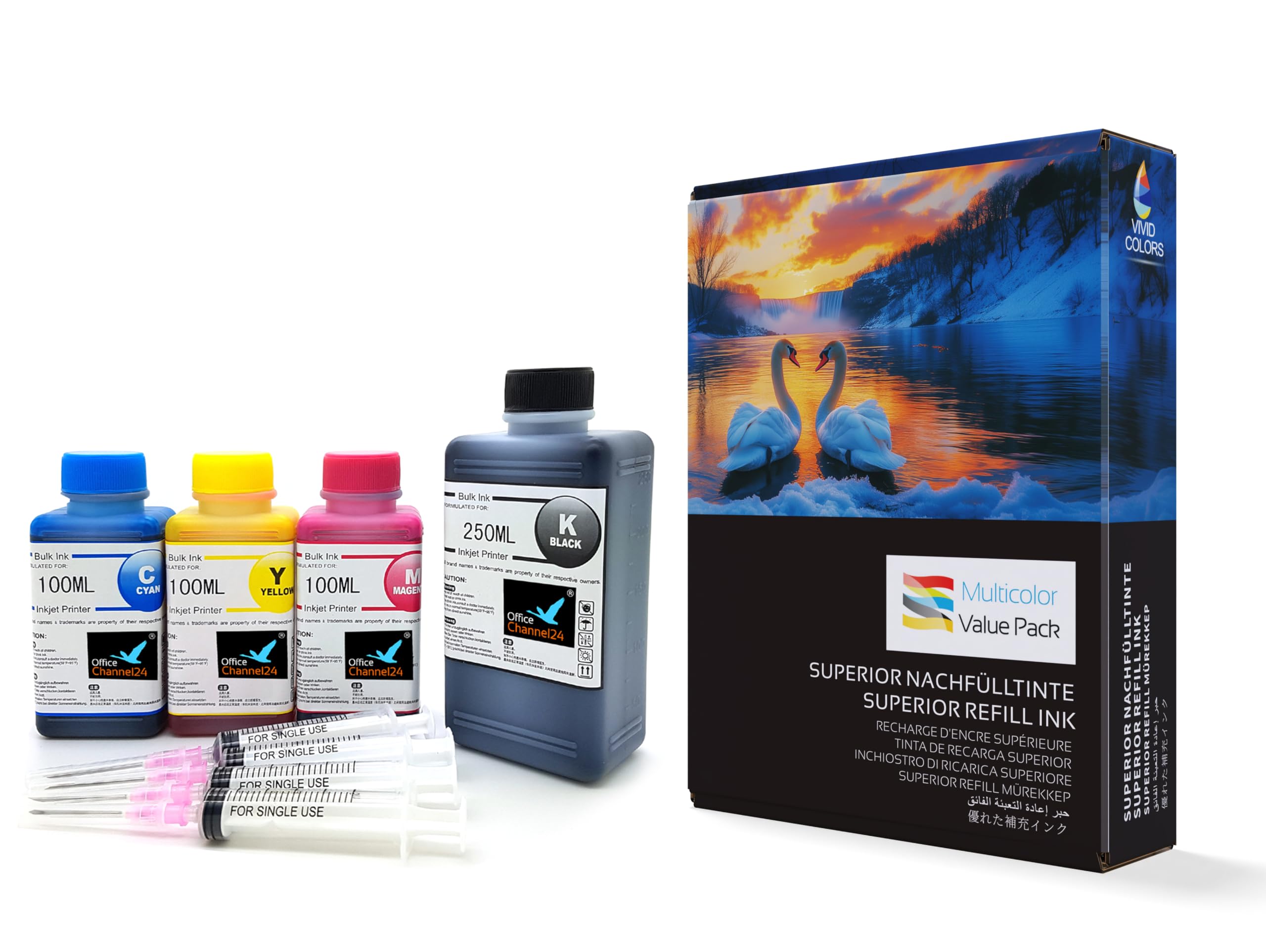 550ml Refill Ink Kit – Compatible with HP 302 / 302XL Ink Cartridges – For HP DeskJet 1110, 2130, 3630, 3634, Envy 4520–4527, OfficeJet 3830, 3832, 4652, 5230 Printers