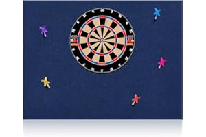 Windkream Dart Board Wall Protectors for Professional 17.75 and 18 in Dartboard Felt Wall Tiles Dart Board Backer (Black,36 x 48 x 0.5 Inch)