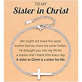 UPROMI Christian Gifts for Women, Best Friend Religious Gifts for Women Jewelry Cross Bracelet Easter Gifts for Women