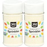 365 by Whole Foods Market, White Nonpareils Sprinkles, 3.15 Ounce (Pack of 2)