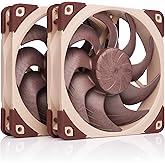 Noctua NF-A12x25 G2 PWM Sx2-PP, Dual Fan Set for Push-Pull and Side-by-Side Applications (Brown)