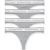 Victoria's Secret Women's Cotton Logo Thong Underwear, Panties for Women, Multi Pack (XS-XXL)