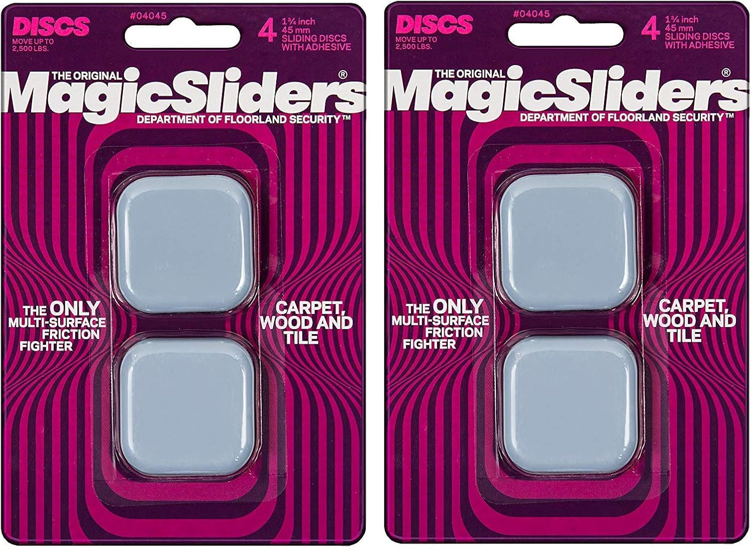 MAGIC SLIDERS L P 4045 4 Pack 13/4" Magic Slider (1, Тwo Рack