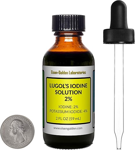 Amazon Com Lugol S Iodine 2 Solution 2 Oz In An Amber Glass Bottle Free Dropper Usa Health Personal Care