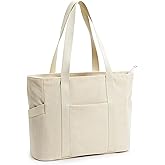 DIXEIGHT Tote Bag for Women with Zipper, Travel Tote Bags with Compartments Large Shoulder Bag Handbag for Gym Work School