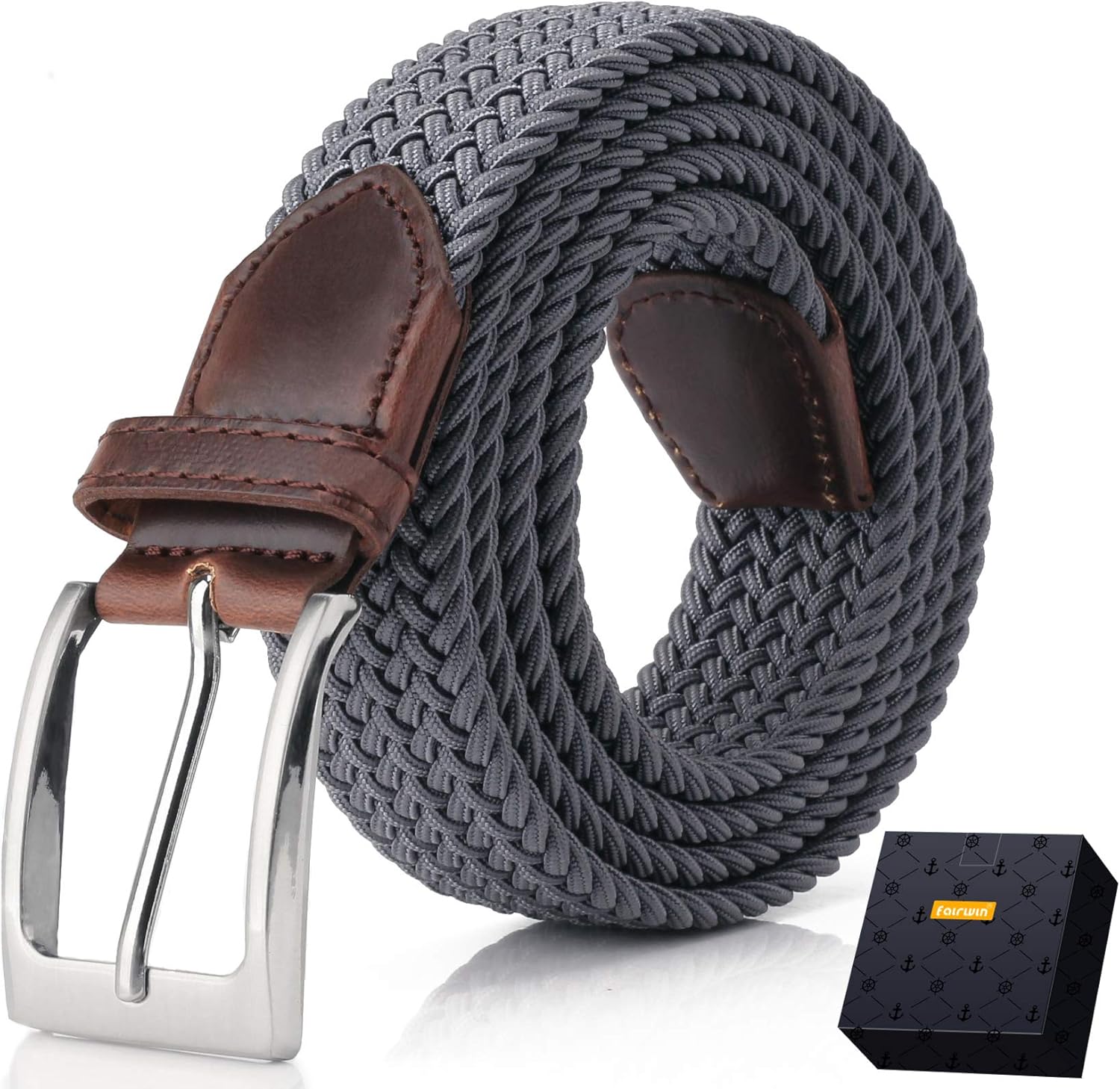 Elastic Braided Belt, Fairwin Unisex Men Women Braided Elastic Stretch